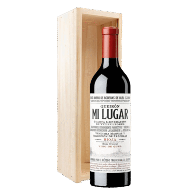 Wijngeschenk ; kist met 1 fles Rioja , Mi Lugar