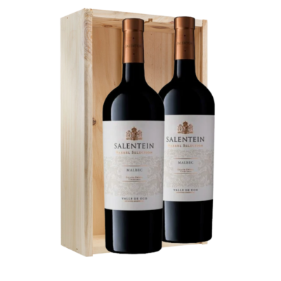Tweevakskist met 2 flessen Salentein Barrel Selection Malbec
